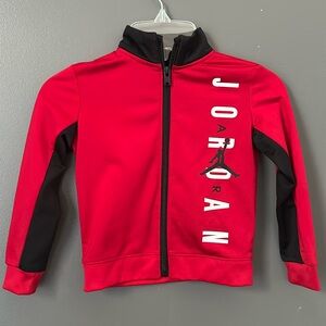 Nike Air Jordan Red and Black Full Zip Jacket Size 2T Kids